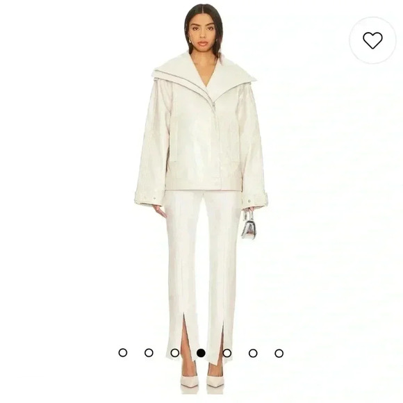 Commando Faux Suede Split Front Pant in Bone New W/Tag Size S - Picture 4 of 7